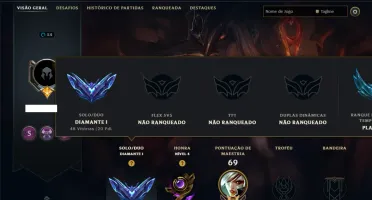 Conta Diamante 1 com 45 Champs e 9 Skins