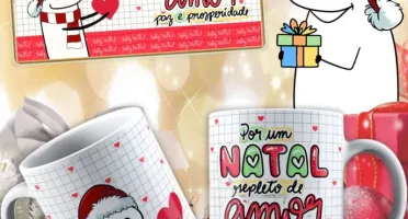 Canecas Flork - Especial Natal +35 Artes Sublimação