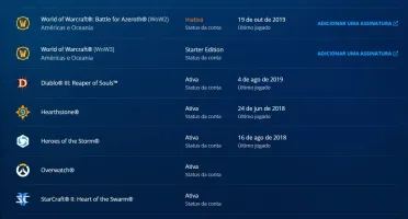 CONTA BLIZZARD BATTLE NET