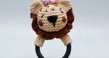 Chocalho Leãozinho Amigurumi