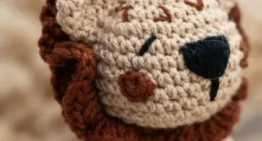 Chocalho Leãozinho Amigurumi