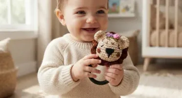 Chocalho Leãozinho Amigurumi