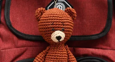 Chaveiro urso médio em amigurumi