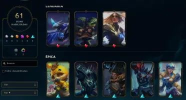[Entrega Automática] Lol Ouro, 61 Skins, ultimate, mitica...