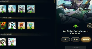 Conta de LoL - conta de 12 anos - 300 skins, todos os champs