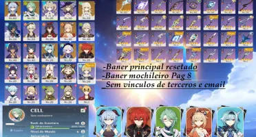 Eula+Yoimya+Ganyu+Baizhu+Diluc+Qiqi e Harpa