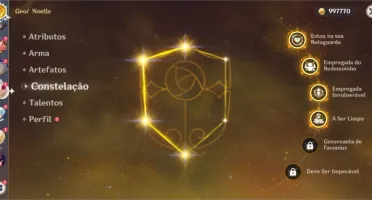 Conta com Ganyu C1 e Diluc C1 e Harpa Celestial AR 39