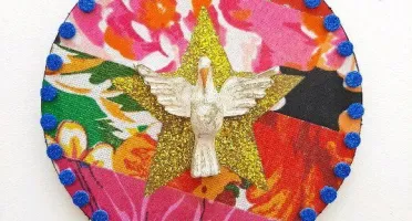 Quadrinho de Chita "Divino Espírito Santo"