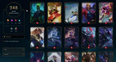 CONTA LOL 248 SKINS, LEVEL 751, GOLD IV