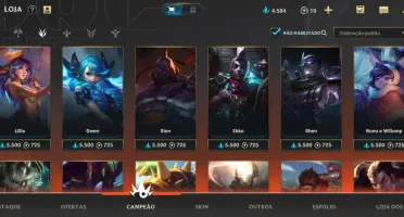 Vendo Conta WildRift 65 Champs Todos os ADC's 25 Skin's