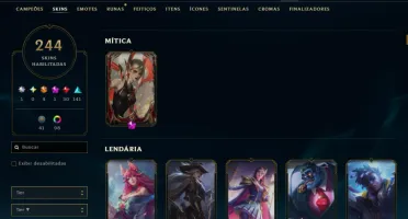 Vendo conta lol nvl 542