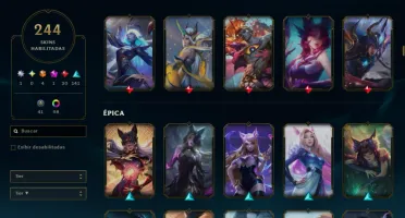 Vendo conta lol nvl 542