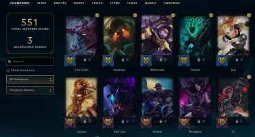 CONTA LOL 3 SKINS ULTIMATES