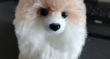 Miniatura Spitz - Amigurumi de Crochê com Feltragem