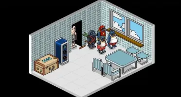 Conta habbo.com 2007 com trax azul, jukebox e emblemas bons