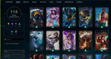 Conta league of legends todos champs