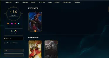 Conta league of legends todos champs