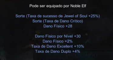 Itens Pvp Elf Megamu Blue Eye Bow + Quiver
