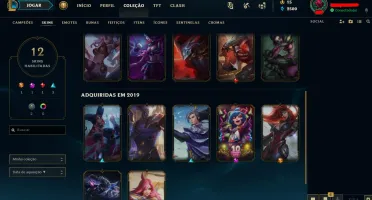 CONTA LOL DIAMANTE 4- 39 CAMPEÕES - 8 SKINS - 8 CHAVES 1GEMA