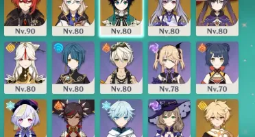 Conta 9 5*[AR55]Eula-Xiao-Zhong-Venti-Albedo-Diluc+/3x *5WP