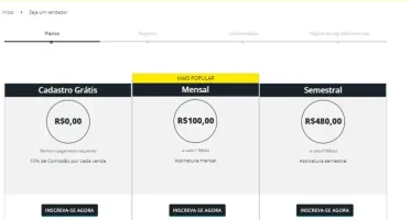 Site Plataforma de Vendas Marketplace Multi Lojas (SaaS)