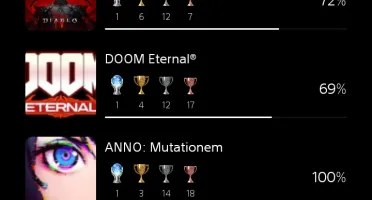 Conta Playstation com 172 Platinas