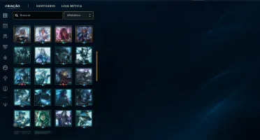conta lol,361nivel de maestria, 75skins habilitadas