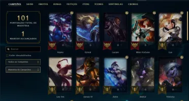 Conta ouro 4 com 40 chamos e 19 skins
