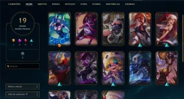 Conta ouro 4 com 40 chamos e 19 skins