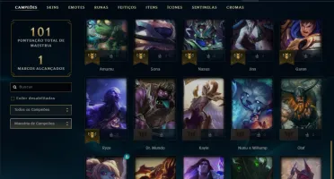 Conta ouro 4 com 40 chamos e 19 skins