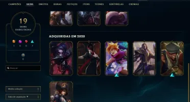 Conta ouro 4 com 40 chamos e 19 skins