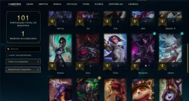 Conta ouro 4 com 40 chamos e 19 skins