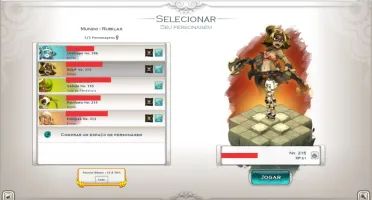 Wakfu - Conta nivel 215 top com 5 personagens (rubilax)