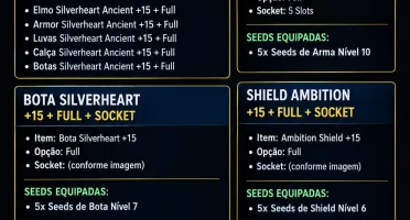 Conta Megamu DL com ALL silverheart+Seeds+Pentagramas+Erteis