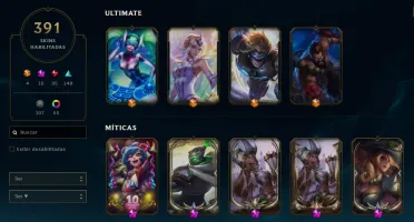 Conta LOL / 391 Skins / Prata 4