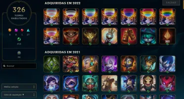 Conta LOL / 391 Skins / Prata 4