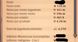 Conta de Albion 500m de Fama ( 100$ em Skins)