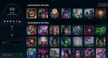 Conta Lol Ouro, 52 Skins, 2 Lendárias, 36K Ea, Honra 5