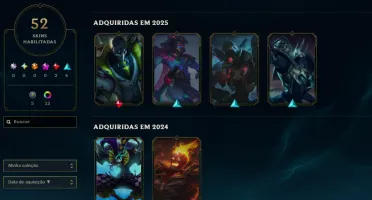 Conta Lol Ouro, 52 Skins, 2 Lendárias, 36K Ea, Honra 5