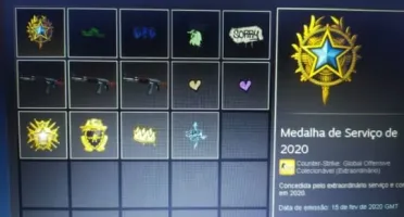 Vendo conta Steam cs go com prime e medalhas de serviço