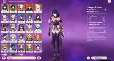 Genshin Impact AR52 - Shogun/Venti/Ayaka/Itto/Diluc e Outros