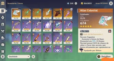 Genshin Impact - Ar 59 *Todos Os Metas T5* + Furina