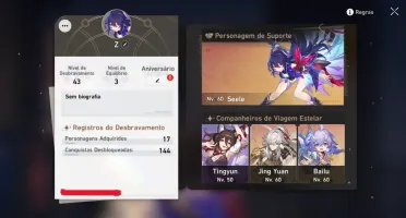 Honkai Star Rail Nv43-Selle+Na Noite-Jing Yuan+Antes do Aman