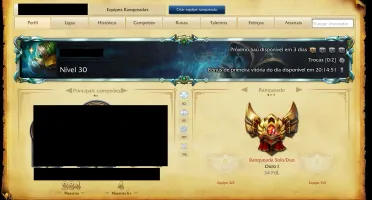 Conta League of Legends Ouro I 63 skins