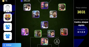 Conta efootball com Messi da copa