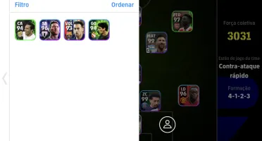 Conta efootball com Messi da copa