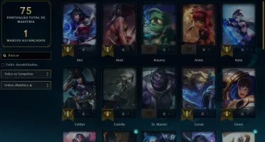 Conta lol Unranked MMR Ouro, Skins Lendárias (negociavel)
