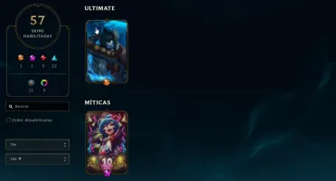 Conta lol S5 137 champs 57 skins