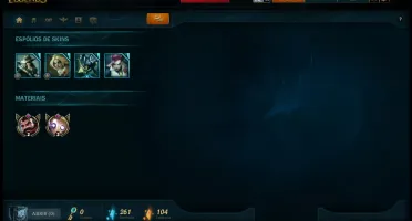 CONTA:100 campeões/72 skins (MD10 PARA FAZER -MMR PLATINA 1)