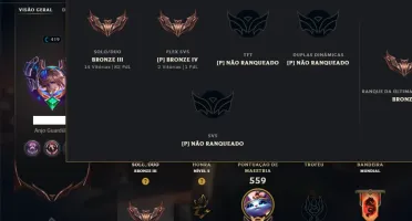 Bronze 3 com TODOS os Champs e 111 Skins (Mais de 25 Jogos)